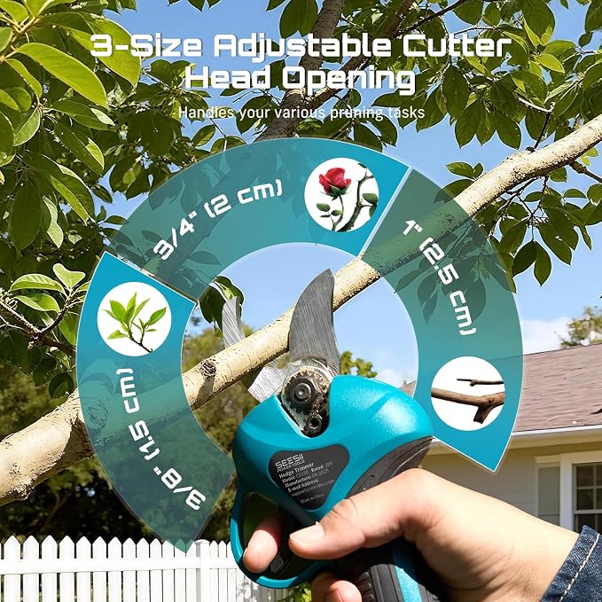 SEESII Electric Chainsaw Trimmer Pruner: 3-in-1 Cordless Chainsaw, Hedge Trimmer - Image 8