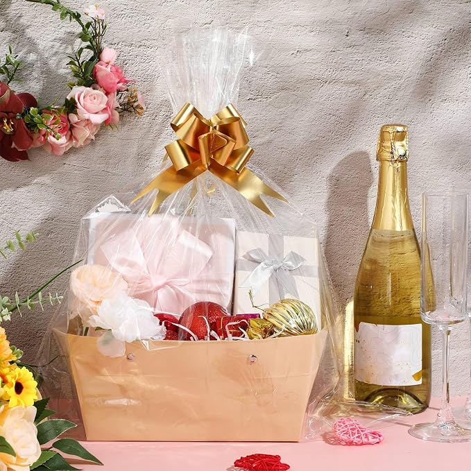 PerKoop 24 Pack Baskets for Gifts Empty Bulk 6.5 x 9.8'' Thick Kraft Gift Basket - Image 2