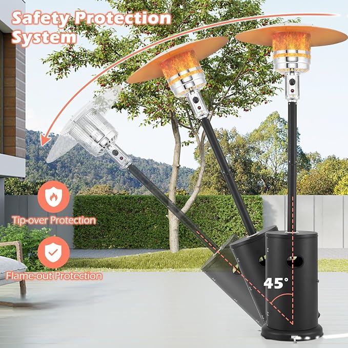 Tangkula 50, 000 BTU Propane Outdoor Heater, Patio Heater - Image 4