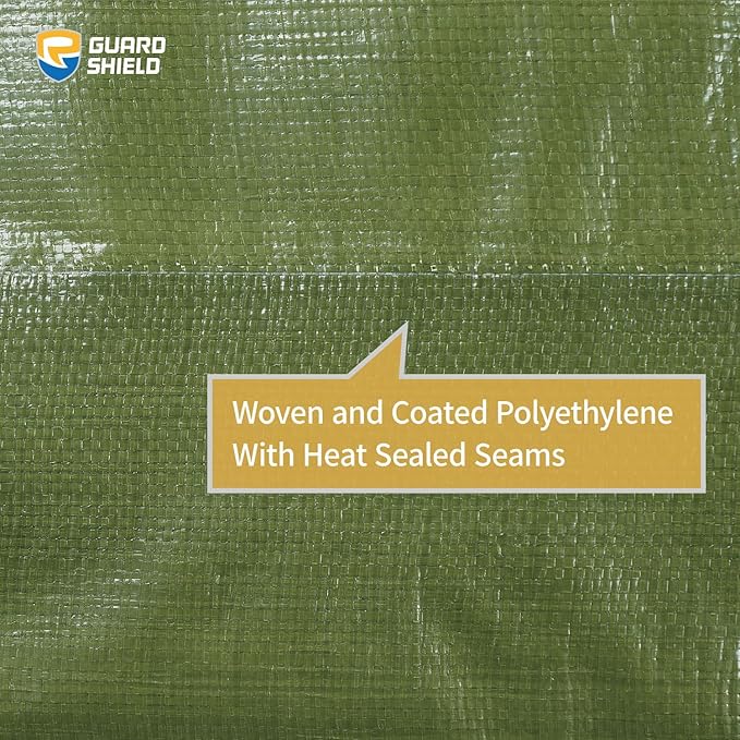 GUARD SHIELD Heavy Duty Tarp 6x8 Feet Green Multi Purpose Thick Waterproof Poly - Image 5