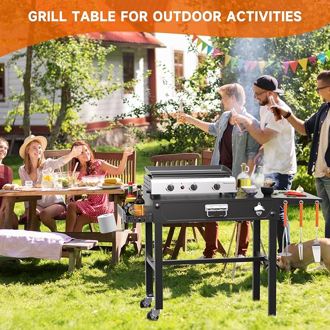 Grill Cart, Portable Grill Table - Image 7