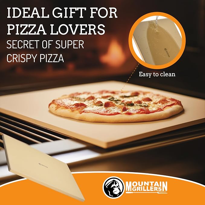 MOUNTAIN GRILLERS Pizza Stone for Oven and Grill BBQ - Image 6