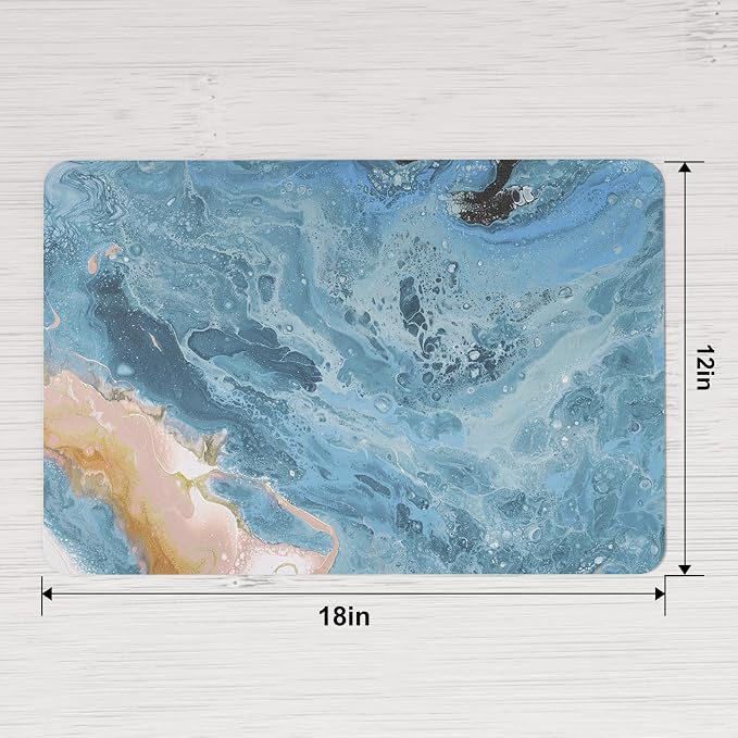 QIYI Placemats Set of 4, 12x18 Inch Faux Leather Place Mats - Image 2