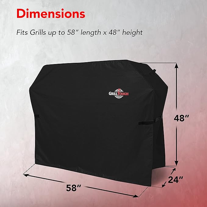Heavy Duty BBQ Grill Cover for Outdoor Grill, 58 Inch – Waterproof, Weather - Image 5