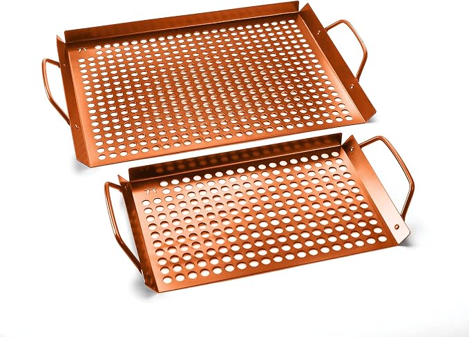 Outset QN76 Copper Grid Set Non-Stick Grilling Tray - Image 3