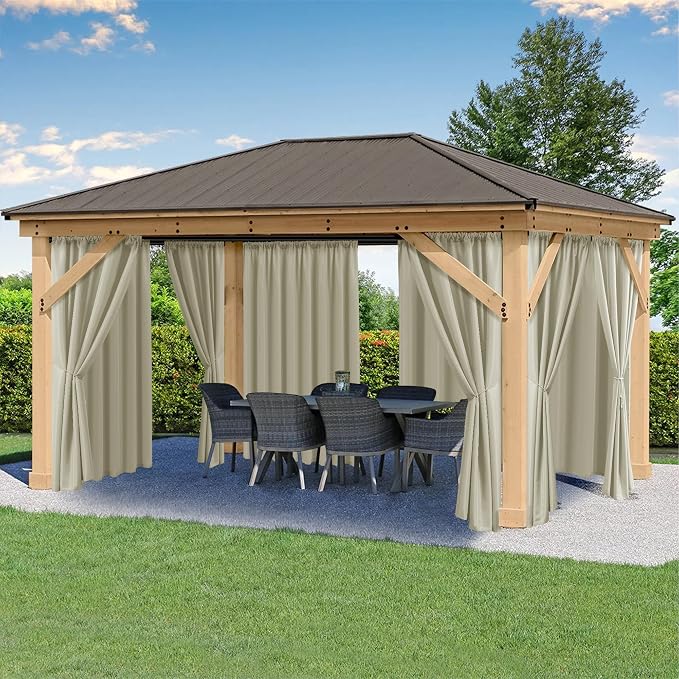 HolidayIdeas Waterproof Patio Outdoor Curtains by HolidayIdeas