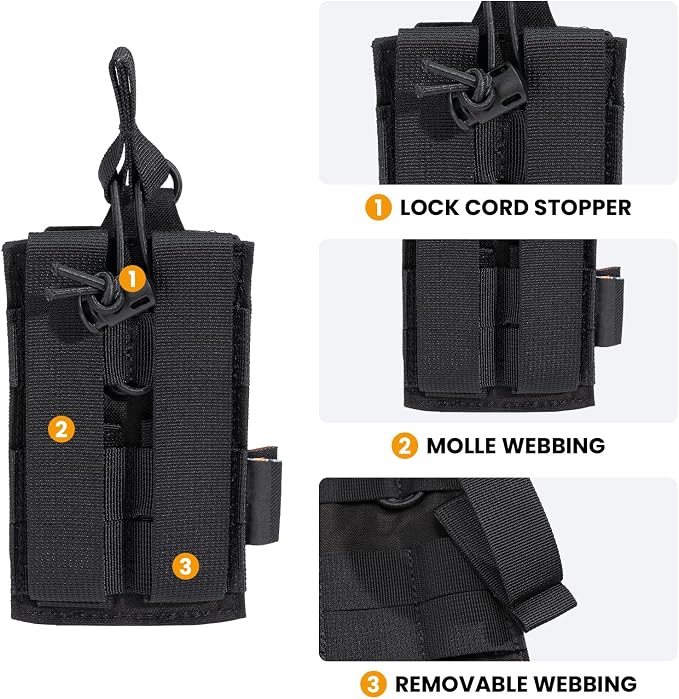 EXCELLENT ELITE SPANKER Tactical Open-Top Single/Double/Triple Molle Mag Pouch - Image 4