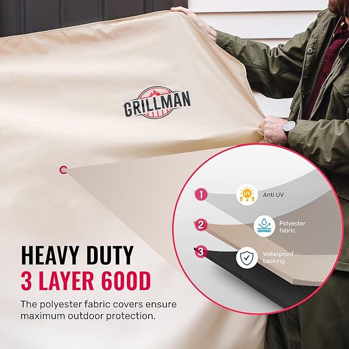 Grillman Grill Cover, BBQ Outdoor Grill Covers, Gas Grills, Waterproof - Image 4