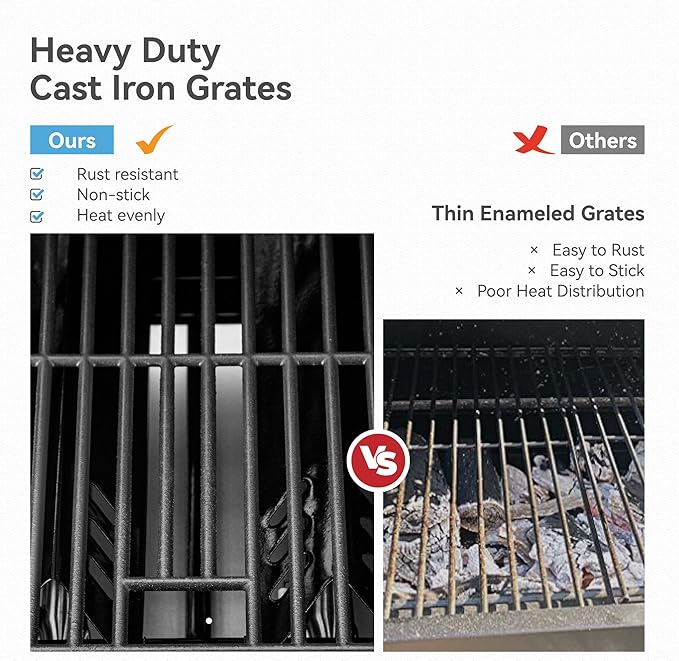 2 in 1 Propane Griddle Grill Combo, 6-Burner Propane Gas BBQ Combo Grill - Image 6