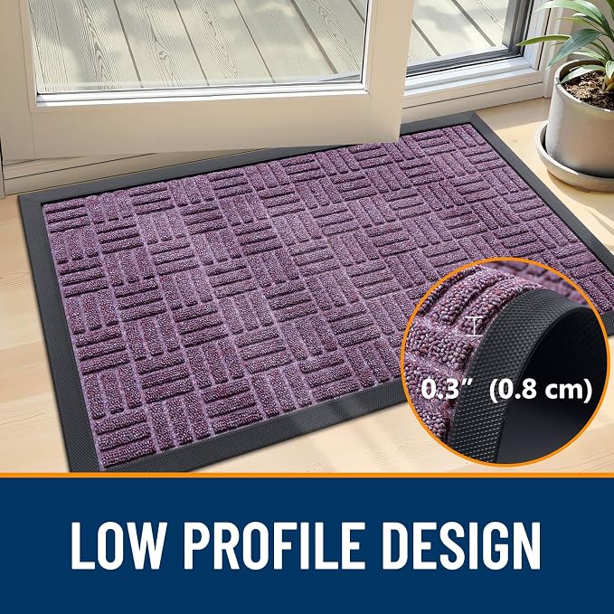 OLANLY Front Door Mat Outside Entrance 47x32, Heavy Duty Sturdy Natural Rubber - Image 4