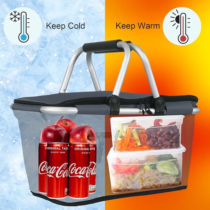 SIYUAN Collapsible Picnic Basket Insulated - Image 4