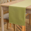 Encasa XO Table Runner 13x72 in Long | Cotton Canvas Fabric | Sage Green Solid by EncasaXO