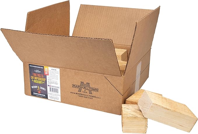 MARSHALLTOWN Arkansas Championship Hickory Chunks, 10 Pound Box of Genuine by Marshalltown