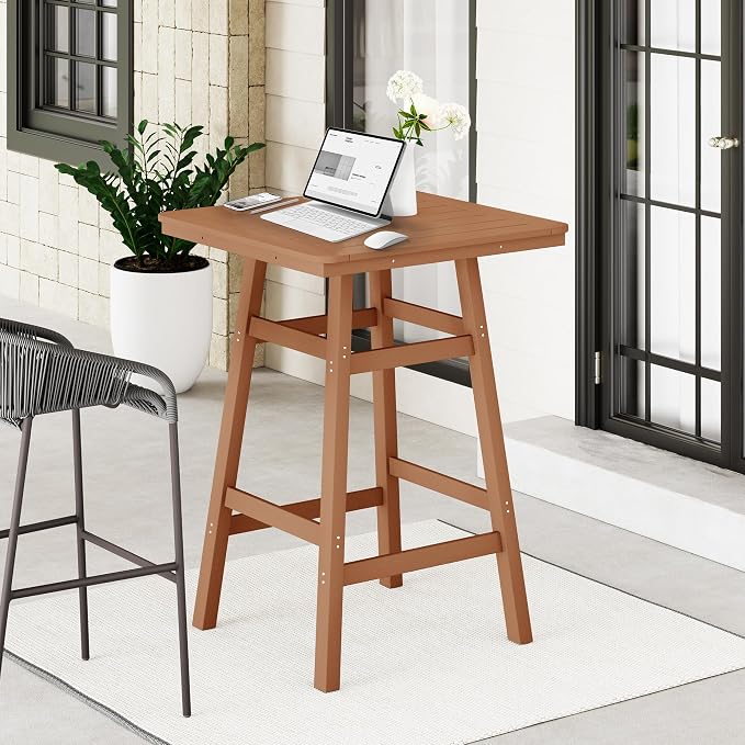 Costaelm Outdoor Bar Table, Patio Bistro Dining Pub Table - Image 8