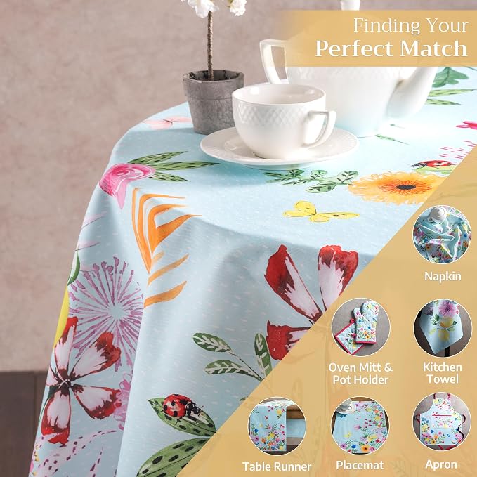 Maison d' Hermine Table Cloth Round Table 100% Cotton 69 Inches Tablecloth - Image 5