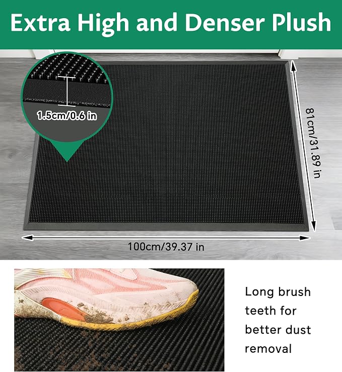 jxgzyy Heavy Duty Door Mat Outside Entrance, Dirt Trapping Waterproof Front - Image 2