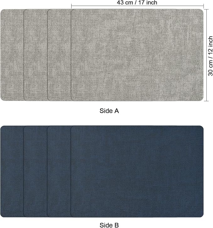 Myir JUN Placemats Dual Sided, Faux Leather Place Mats Indoor Set of 8 - Image 6