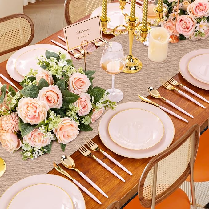20 Pieces Boho Disposable Table Runners Roll 12x72 Inch, Non-Woven Waterproof - Image 4