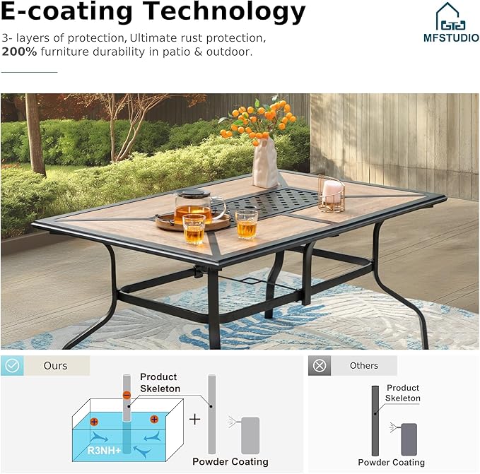 MFSTUDIO Outdoor Patio Dining Table - Image 7