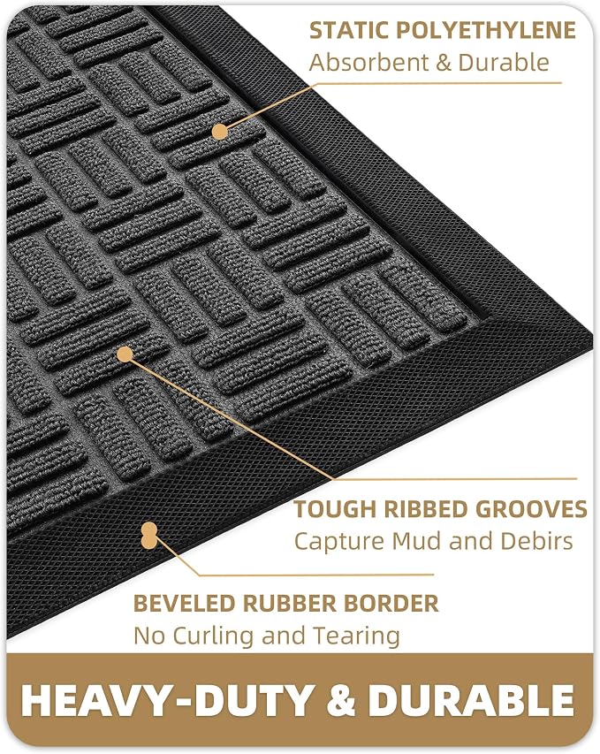 Color&Geometry Large Front Door Mat Outside Entrance, Heavy Duty Non Slip Low - Image 4