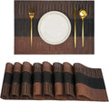Placemats Set of 8，Non-Slip PVC Weave Table Mats Easy to Clean，Heat Resistant by flohar
