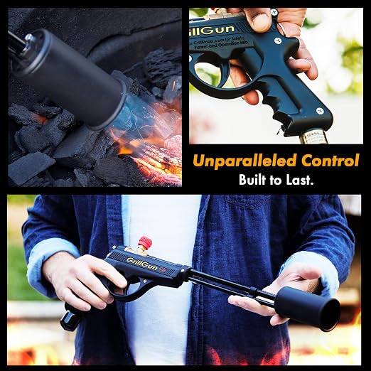 Grillblazer GrillGun Handheld Propane Charcoal Torch – 400, 000+ BTU Flame Torch - Image 6