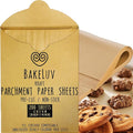 BAKELUV Kraft Brown Parchment Paper Sheets 12x16” | 200 Pcs | Non-Stick Precut by BAKELUV