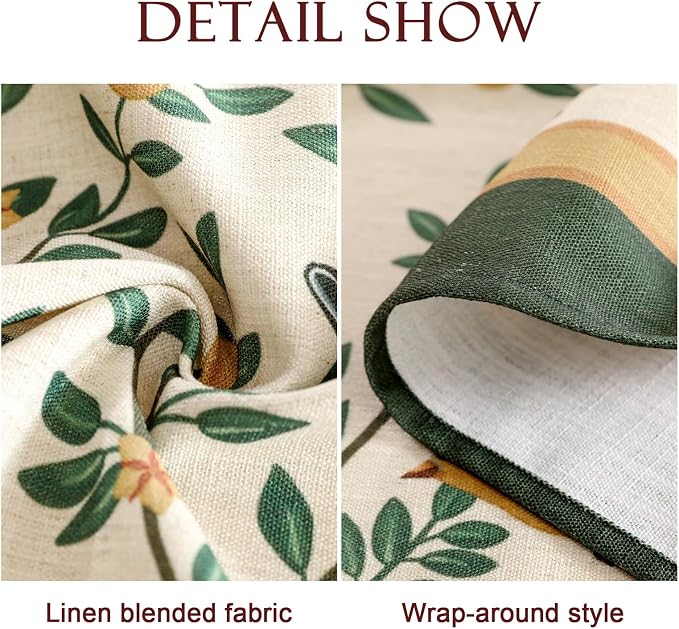patdrea Designer Linen Vintage Small Table Cloth - Image 4