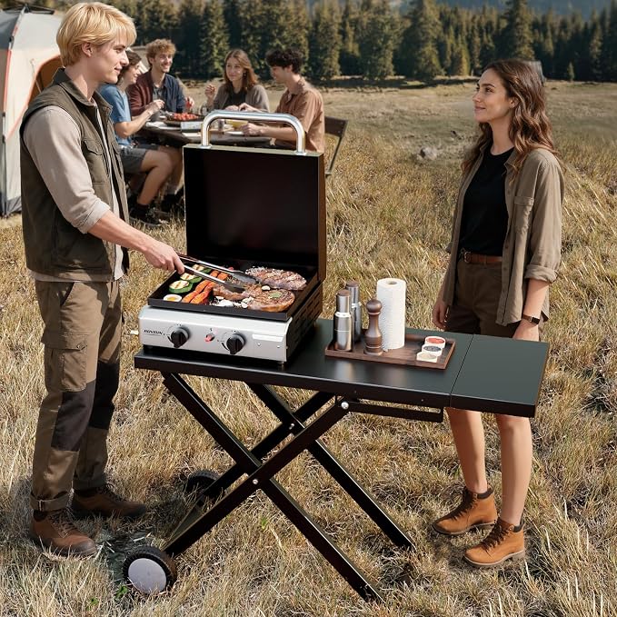 ROVSUN 2 Burner Foldable Propane Griddle - Image 7