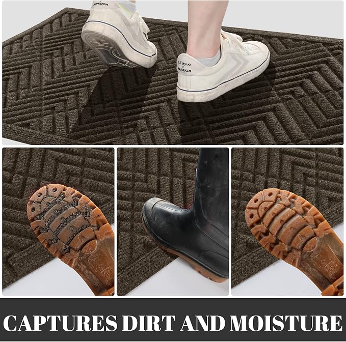 Yimobra Large Door Mat 36x24, All-Season Waterproof Outdoor Mats - Image 5
