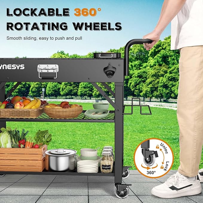 Outdoor Grill Cart, 440lbs Outdoor Grill Table, 31x17 inch Blackstone Griddle - Image 5