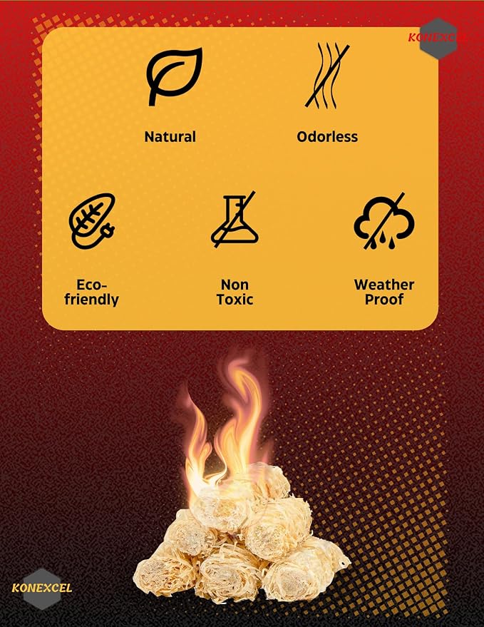 130 pcs Large Fire Starters, Natural Fire Starter - Image 5