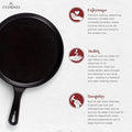 10.5-Inch Round Cast Iron Griddle, 2-Quart, with Silicone Handle Cover