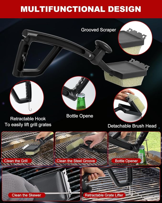 Grill Brush Bristle Free, Steam Grill Cleaner - Image 4