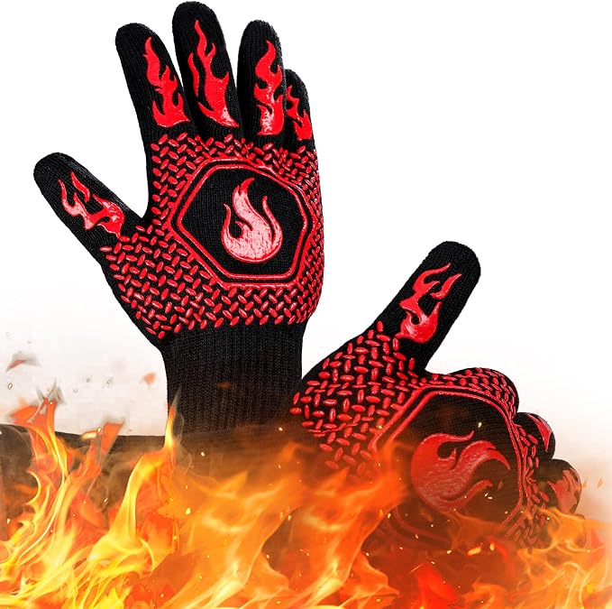 BBQ Fireproof Gloves, Grill Cut-Resistant 1472°F Heat Resistant Gloves - Image 7
