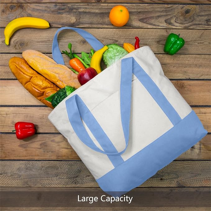 TOPDesign 3-Pack Canvas Tote Bags - Image 4