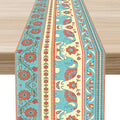 Boho Table Runner, Rustic African Tribe Indian Elephant Diwali India Ethnic by Unknown