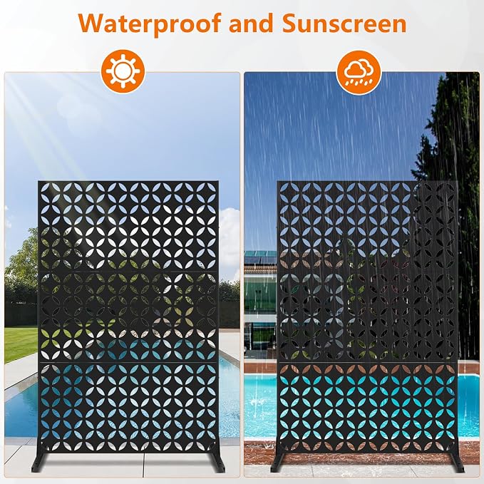 72" H×47" W Metal Privacy Screen, Outdoor Indoor Privacy Screens - Image 4