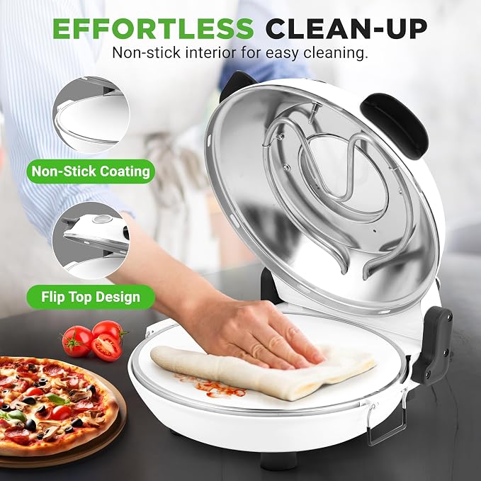 NutriChef Electric Pizza Oven | 1200W Countertop Pizza Maker - Image 6