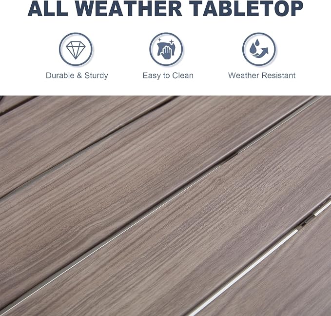 VICLLAX Outdoor Patio Dining Table - Image 7