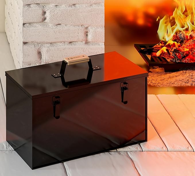 Fire Beauty Fireside Ash Carrier, Metal Ash Storage Box, 3 Gallon Ash Tidy - Image 7