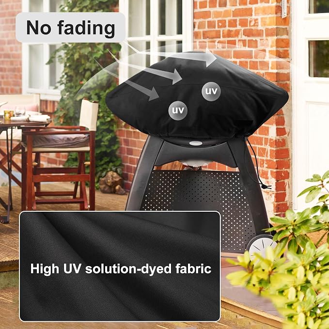 NettyPro Grill Cover for Small Q Series, Waterproof Heavy Duty UV Resistant - Image 3