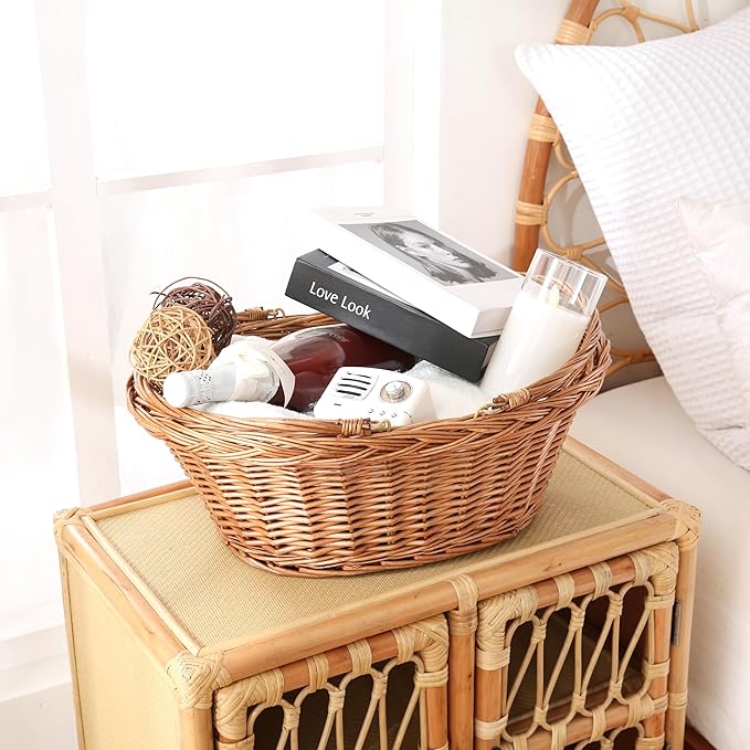 Handwoven Wicker Picnic Basket - Image 4