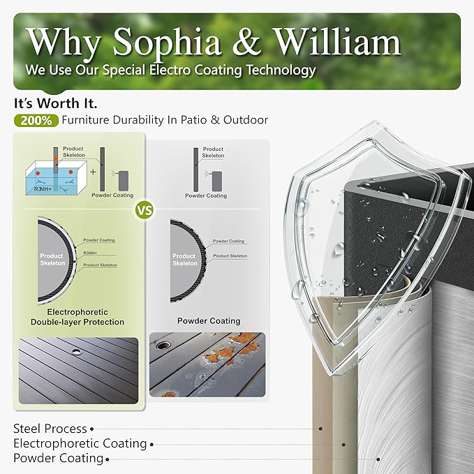Sophia & William 5 Pieces Outdoor Dining Set - Image 2