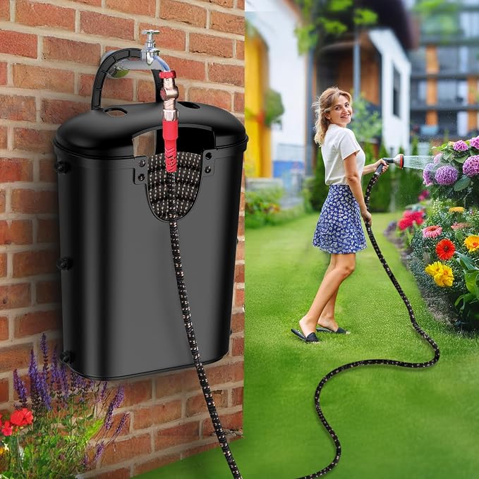 Riokko Garden Hose Holder Bucket, Hose Storage, Water Hose Storage - Image 9