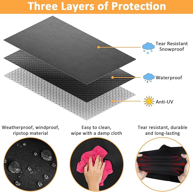 73 Inch Grill Cover for Weber Summit 600 Series Grill, Waterproof Large BBQ - Image 5