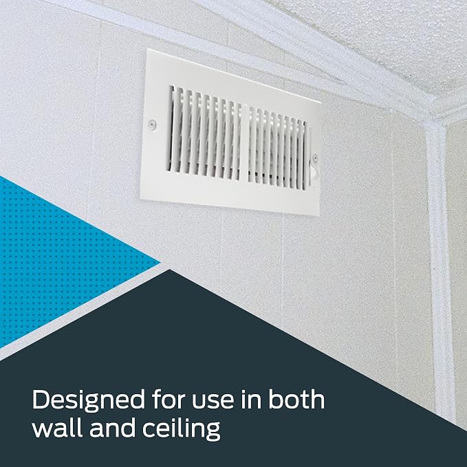 EZ-FLO 10 x 4 Inch White Air Vent Cover - Image 3