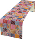 Patchwork Floral Table Runner, Patch Boho Flowers Country Wildflowers Rustic by Unknown