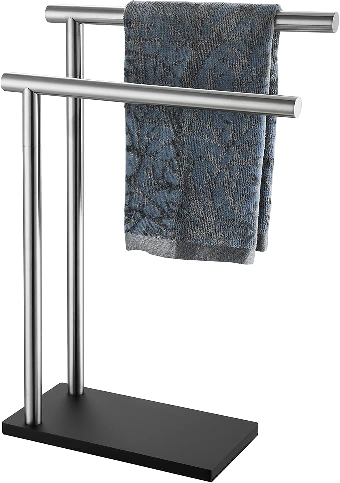 JQK Hand Towel Holder Stand Brushed, Modern Tree Rack Free Standing by Homeimprovement