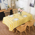 2 Pack Waterproof Polyester Fabic Rectangle Checkered Tablecloth，60x84 Outdoor by Cupuamon